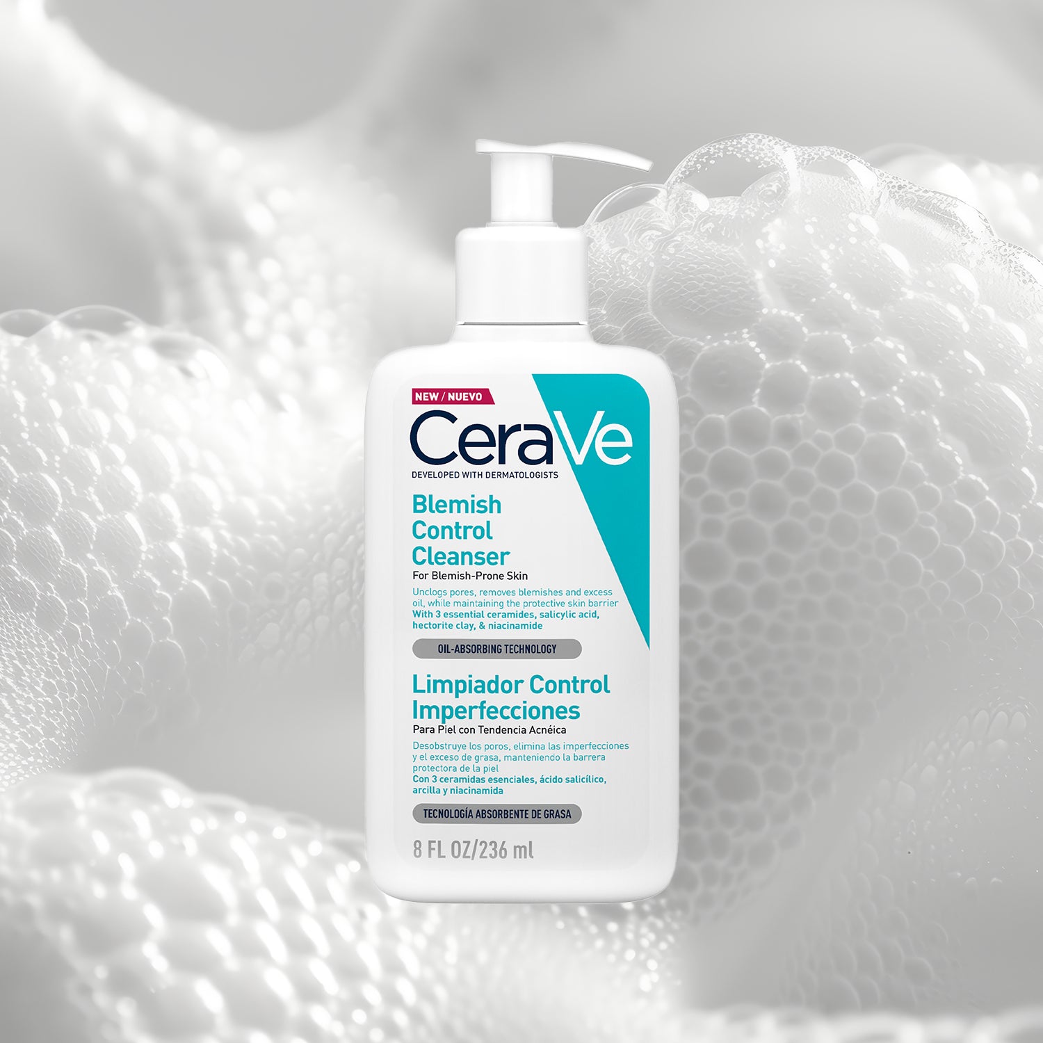 Cerave - Limpiador Control Imperfecciones Para Piel Con Tendencia Acnéica 236ml