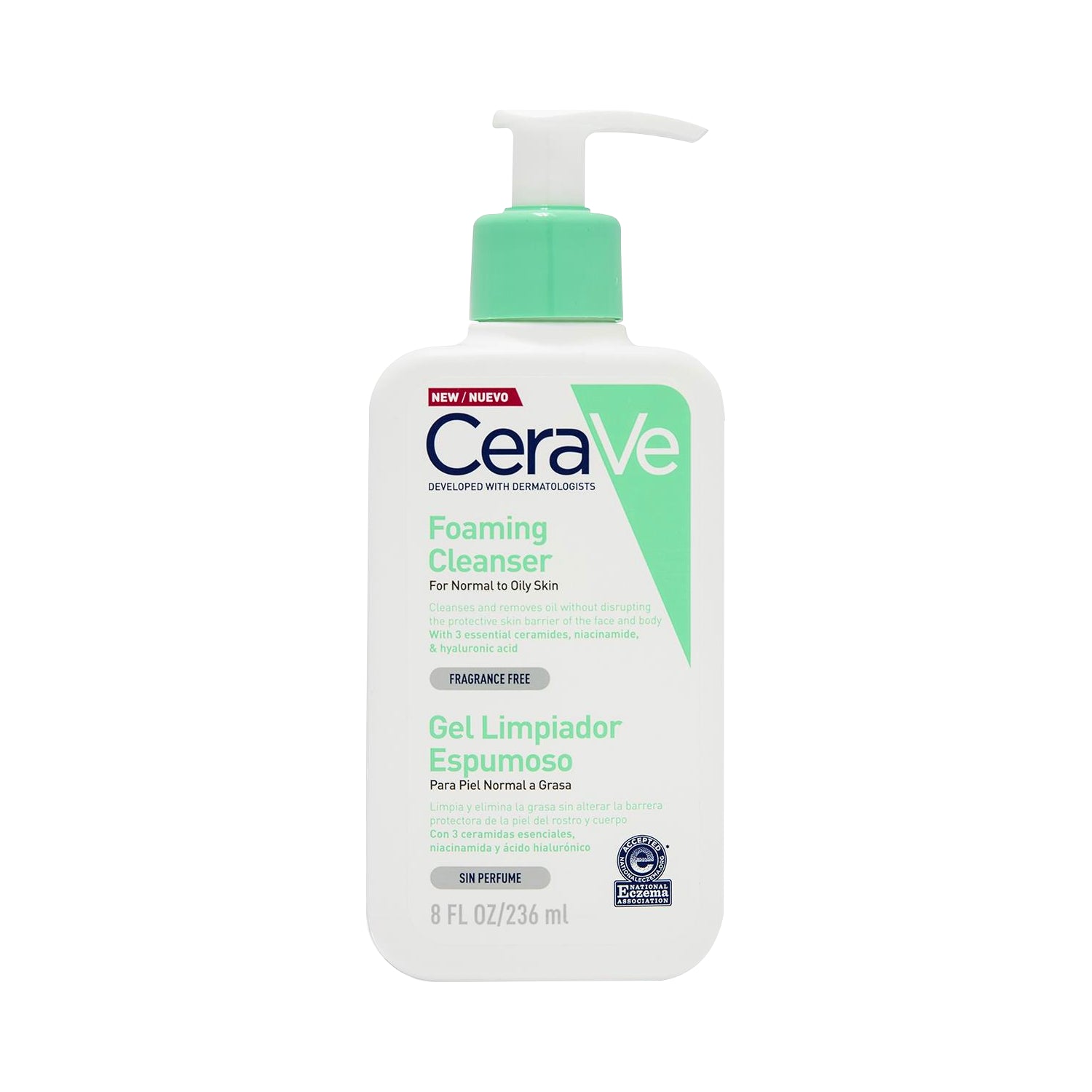 Cerave - Gel Limpiador Espumoso Para Piel Normal A Grasa