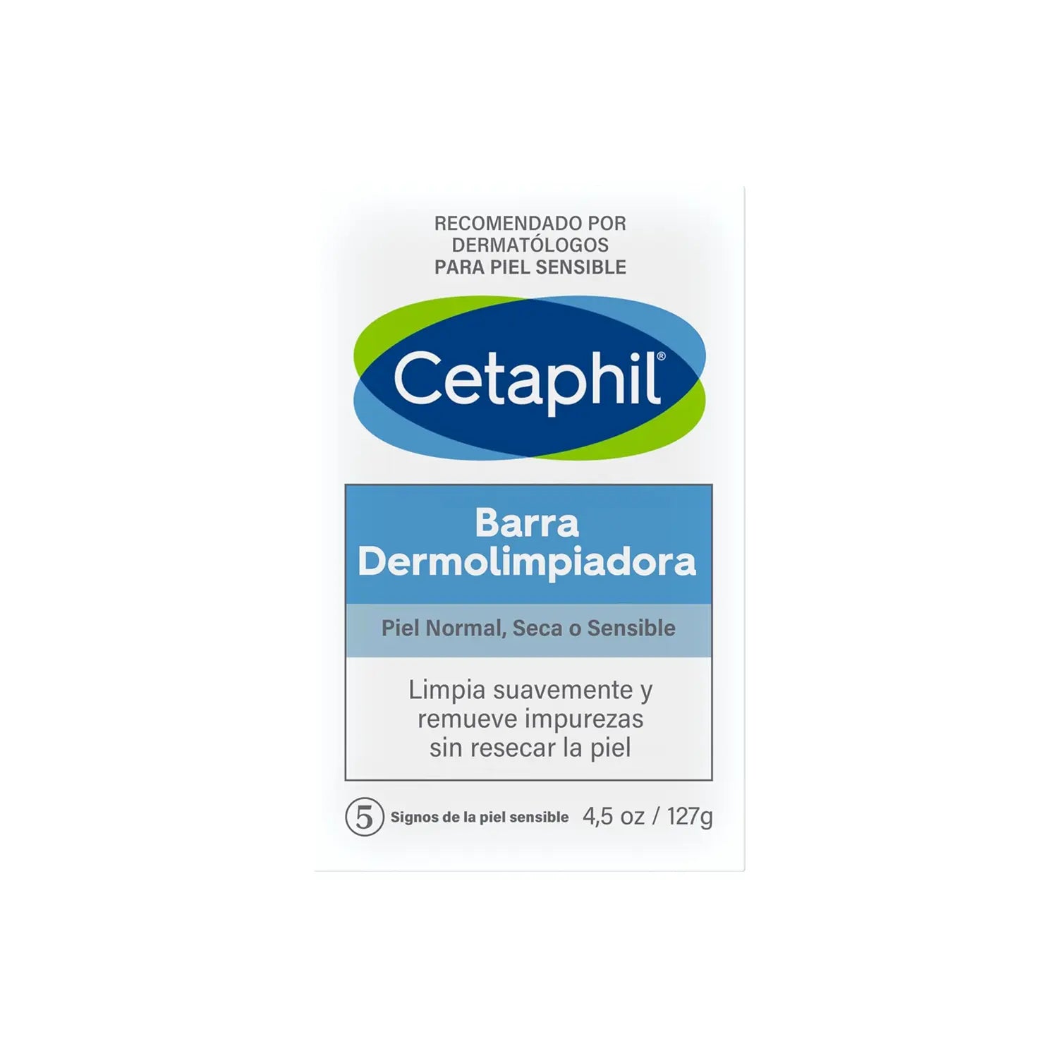 Cetaphil - Barra Antibacterial Dermolimpiadora Suave Para Piel Sensible 127g