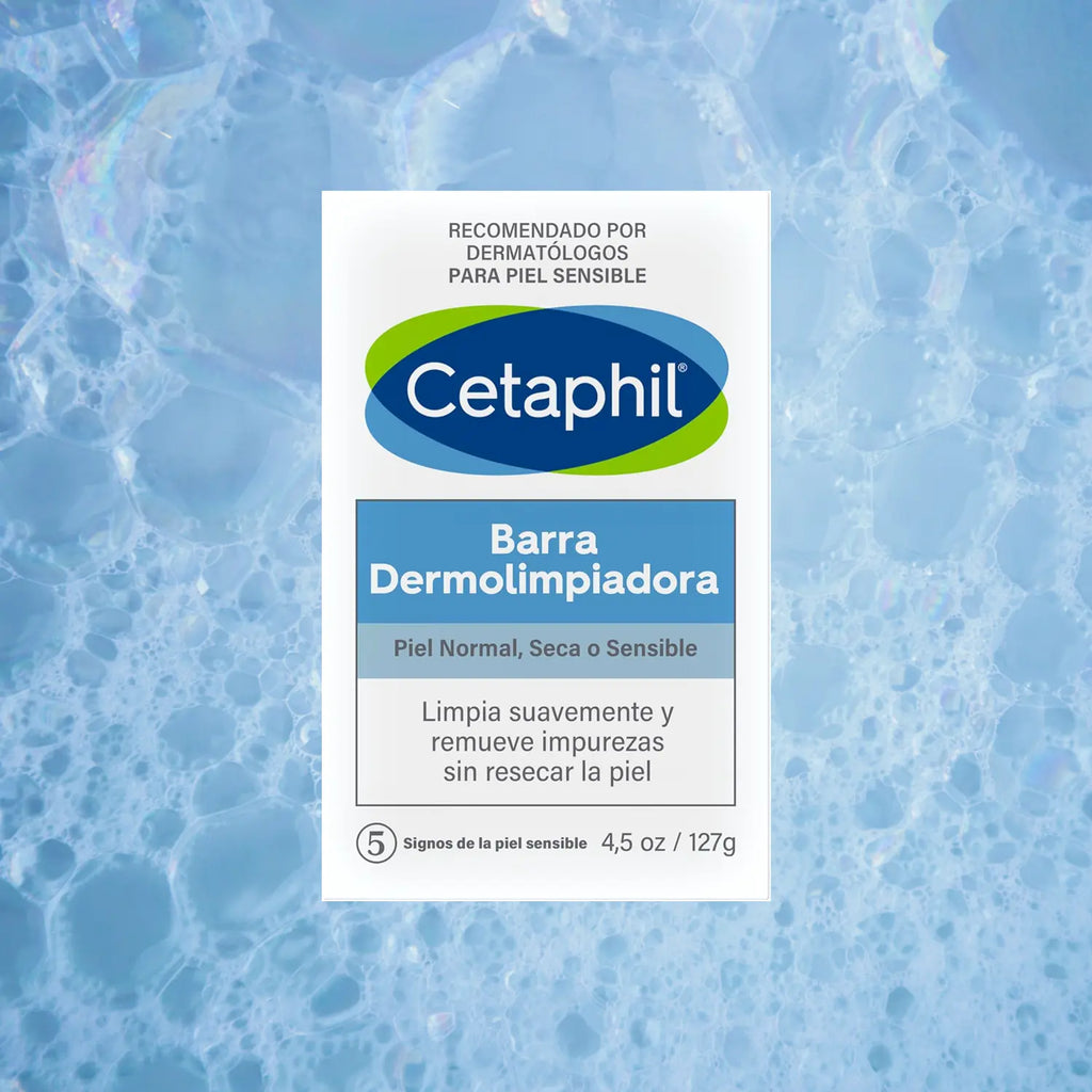 Cetaphil - Barra Antibacterial Dermolimpiadora Suave Para Piel Sensible 127g