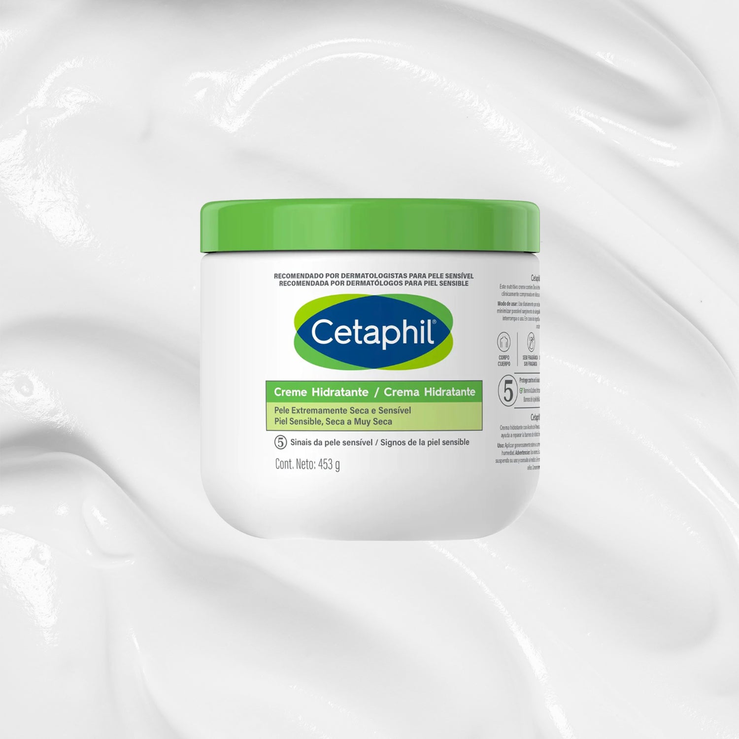 Cetaphil - Crema Hidratante Piel Sensible para Pieles Secas A Muy Secas 453g