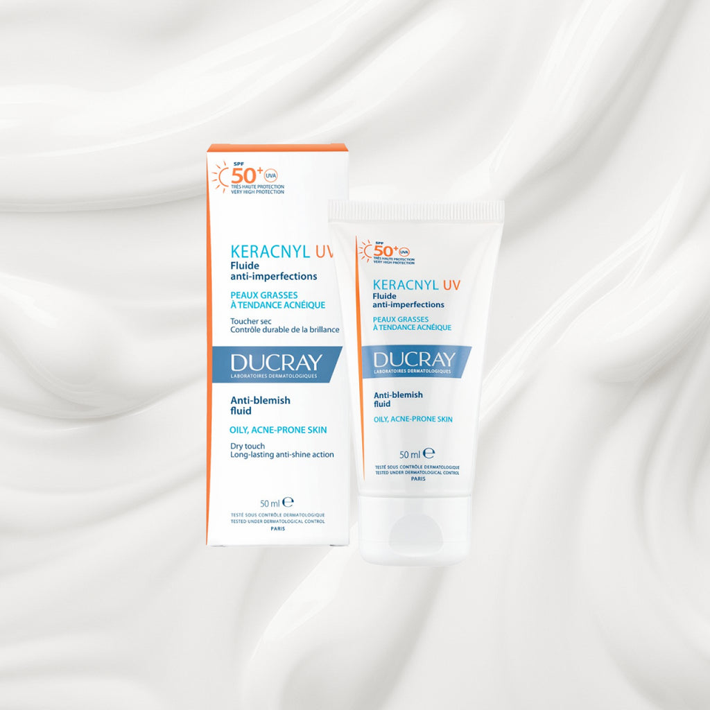 DUCRAY - KERACNYL UV Protector Solar SPF 50+ Fluido Anti Imperfecciones de 50ml