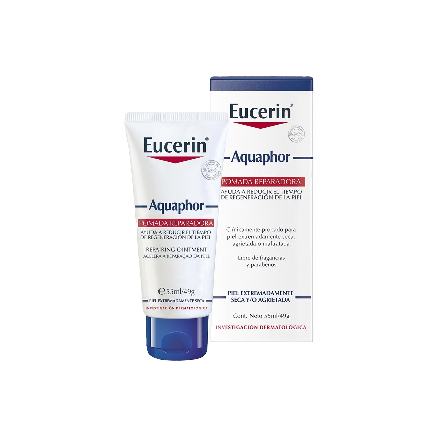 Eucerin - Aquaphor Pomada Reparadora Piel Extremadamente Seca Y/o Agrietada 55ml