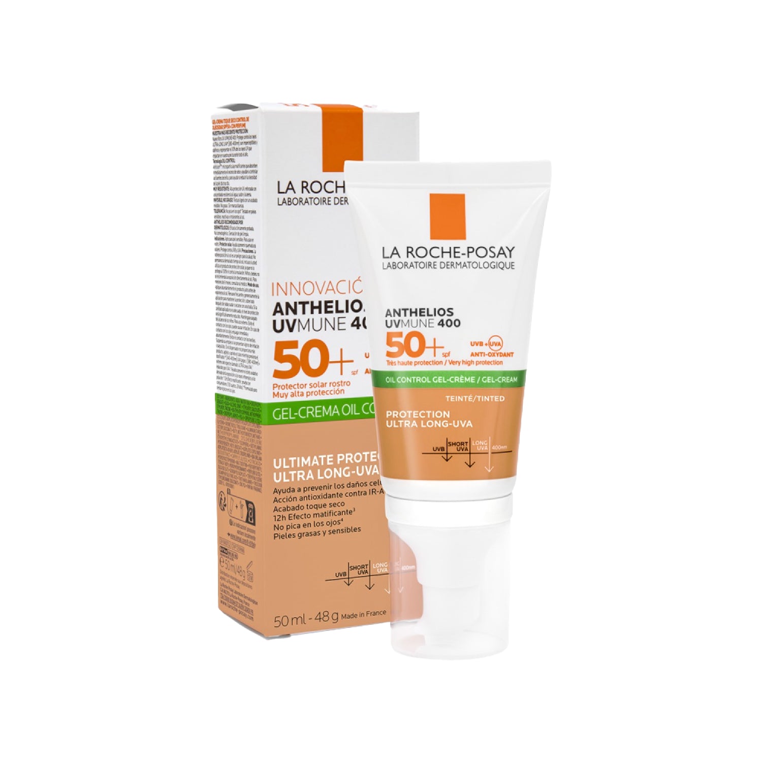 La Roche-Posay - Anthelios Gel Crema Toque Seco Con Color